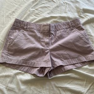 J.Crew chino shorts, size 12, 3 inch inseam, light purple